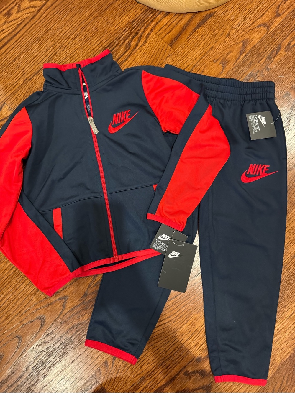 Nike Navy & Red Kids Track Jacket and Joggers Set